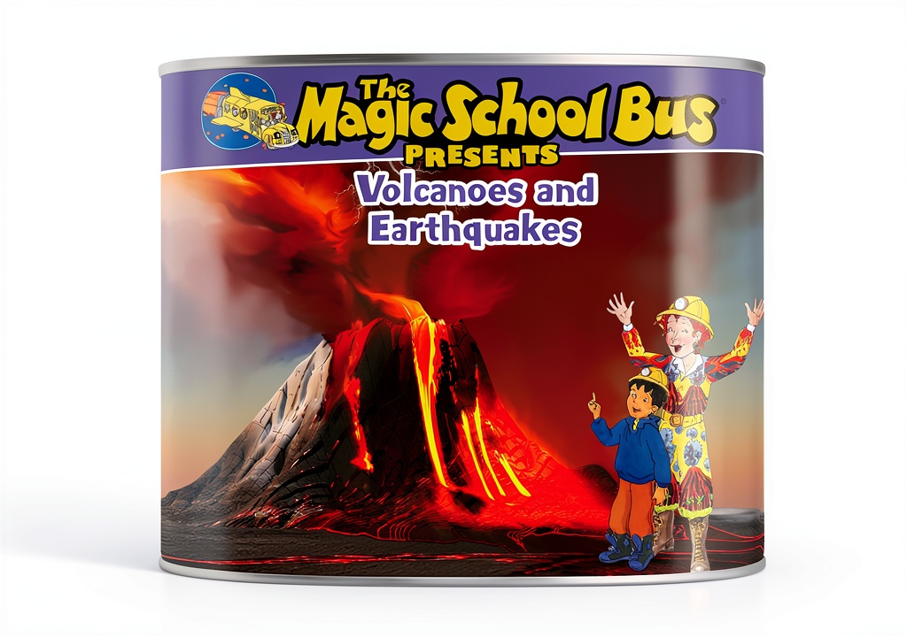 Installing Magic School Bus Presents Earthquake Adventure eBook by Scholastic on a wooden desk