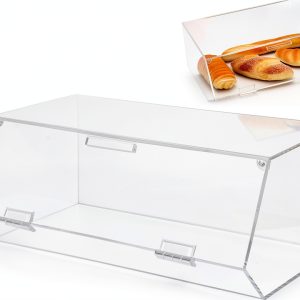 Acrylic Stackable Bakery Box KVMORZE Display Slip Mat 15x10x6in-0