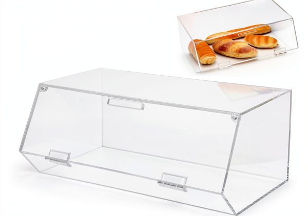 Acrylic Stackable Bakery Box KVMORZE Display Slip Mat 15x10x6in-0