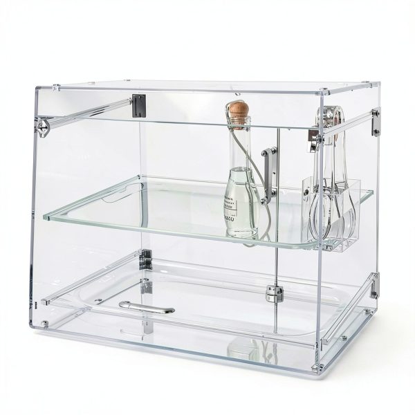 2 Tray Commercial Countertop Bakery Display Case Qmeeki Acrylic-4