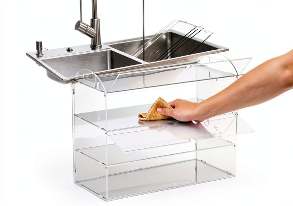 3 Tier Bakery Display Case with Handle Acrylic Showcase-4