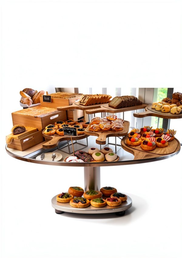 Acrylic Bakery Display Case 2‑Layer Cutora Transparent Capacity Shelf-6