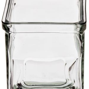 Cal-Mil Small Glass Jars 4" Square Clear 4" Height Countertop-0
