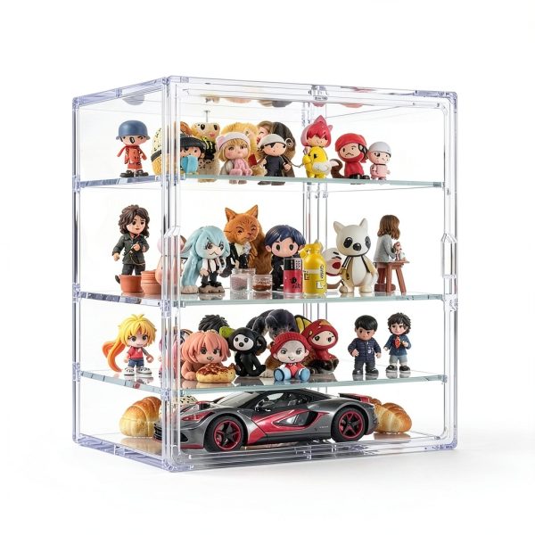 Nuovoware Transparent Bread Box 4 Layer Adjustable Display Case-7