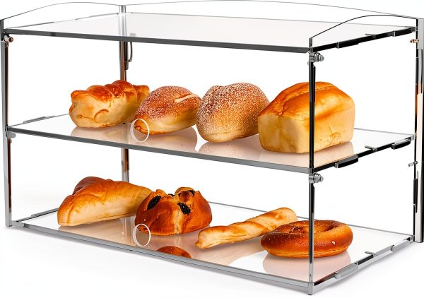Acrylic Bakery Display Case 2‑Layer Cutora Transparent Capacity Shelf-0