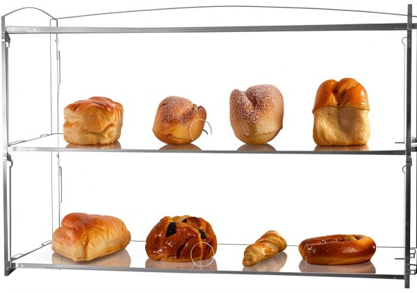 Acrylic Bakery Display Case 2‑Layer Cutora Transparent Capacity Shelf-7