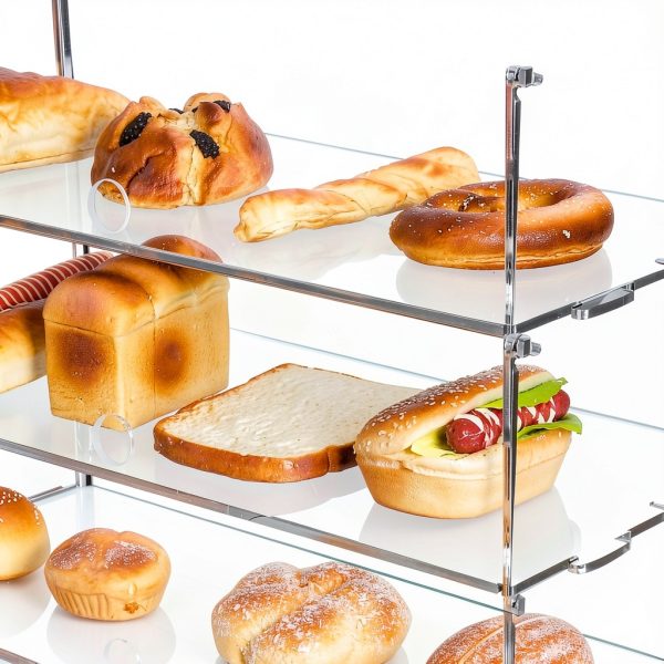 Acrylic Bakery Display Case 2‑Layer Cutora Transparent Capacity Shelf-4