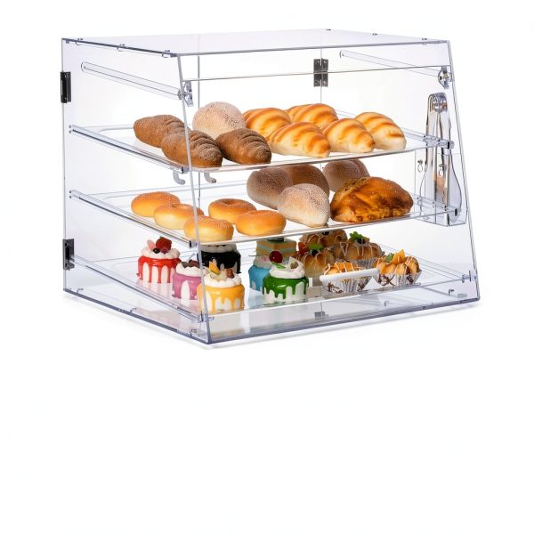 3 Tray Commercial Countertop Bakery Display Case Qmeeki Acrylic-4