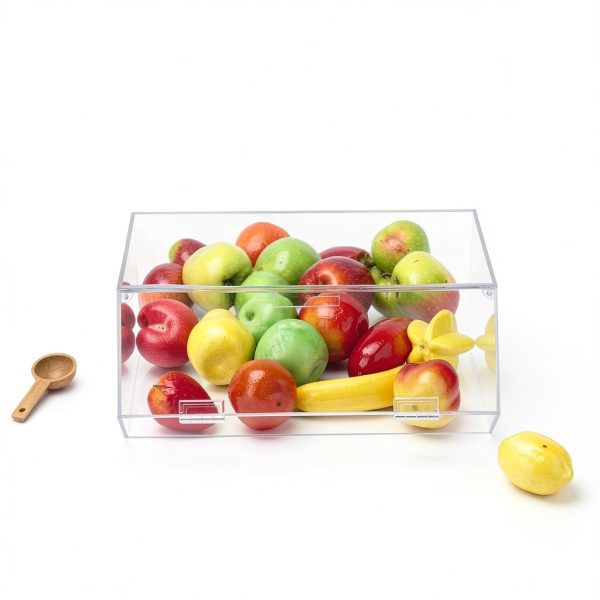 Acrylic Stackable Bakery Box KVMORZE Display Slip Mat 15x10x6in-3