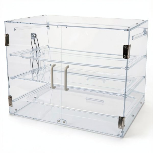 3 Tray Commercial Countertop Bakery Display Case Qmeeki Acrylic-6