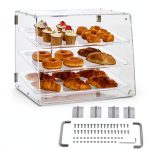 Pastry Display Case VEVOR 3‑Tier Countertop 20.7×17×16.3 Acrylic-0