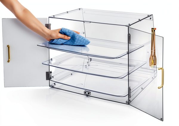 Pulchra Pastry Display Case 3 Tray, Acrylic Bakery Display Countertop - Detachable Tray, Transparent Clear Sturdy Versatile Display Case with Magnetic for Bread Pastry Dessert Food Cookie Kitchen-3