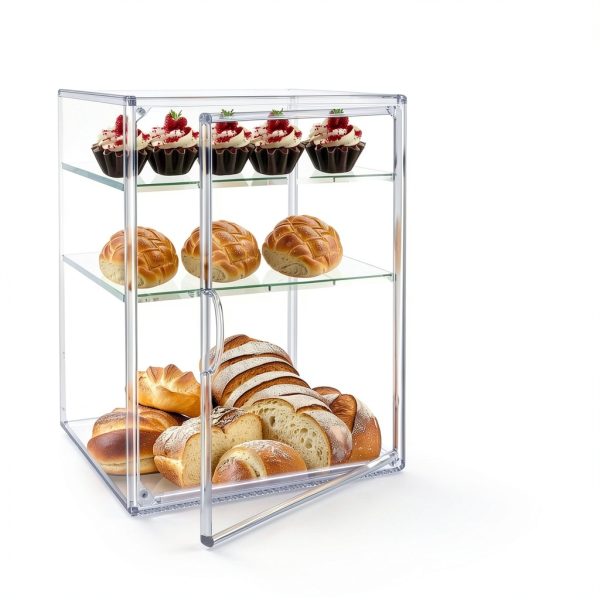 Bakery Display Case Racks1 4‑Tier Countertop with Magnetic Door-4