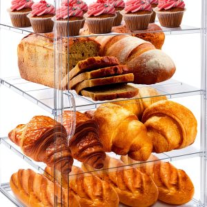 Bakery Display Case Racks1 4‑Tier Countertop with Magnetic Door-0