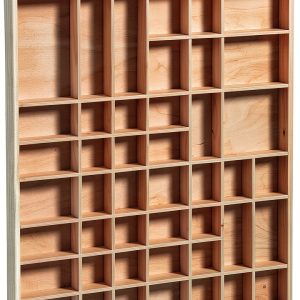 Zeller 12106 Display Case Length 52 cm Width 3.5 cm Height 46 cm Pine Wood Natural-0